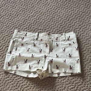 Women's Cream Bulldog shorts